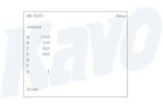 Brzdový kotouč KAVO PARTS BR-5201