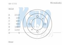 Brzdový kotouč KAVO PARTS BR-5705