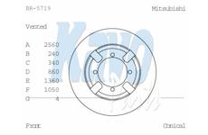 Brzdový kotouč KAVO PARTS BR-5719