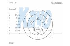 Brzdový kotouč KAVO PARTS BR-5737