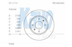 Brzdový kotouč KAVO PARTS BR-5739