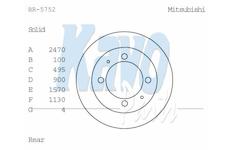 Brzdový kotouč KAVO PARTS BR-5752