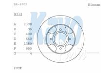Brzdový kotouč KAVO PARTS BR-6702