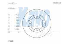 Brzdový kotouč KAVO PARTS BR-6710