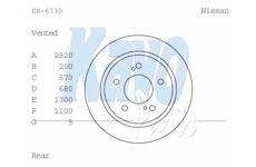Brzdový kotouč KAVO PARTS BR-6730