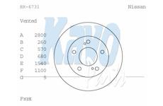 Brzdový kotouč KAVO PARTS BR-6731