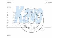 Brzdový kotouč KAVO PARTS BR-6735