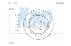 Brzdový kotouč KAVO PARTS BR-6736