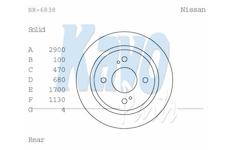 Brzdový kotouč KAVO PARTS BR-6738
