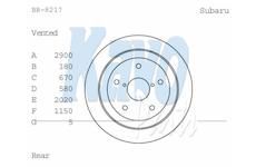 Brzdový kotouč KAVO PARTS BR-8217