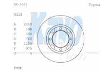 Brzdový kotouč KAVO PARTS BR-9303