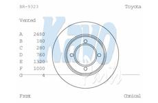 Brzdový kotouč KAVO PARTS BR-9323