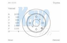 Brzdový kotouč KAVO PARTS BR-9335