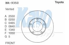 Brzdový kotouč KAVO PARTS BR-9350