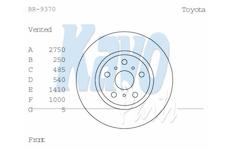 Brzdový kotouč KAVO PARTS BR-9370