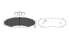 Sada brzdových destiček, kotoučová brzda KAVO PARTS KBP-1006