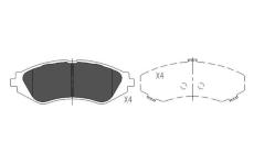 Sada brzdových destiček, kotoučová brzda KAVO PARTS KBP-1008