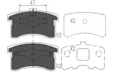 Sada brzdových platničiek kotúčovej brzdy KAVO PARTS KBP-1506