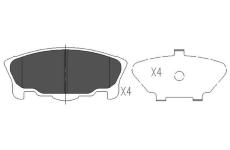 Sada brzdových destiček, kotoučová brzda KAVO PARTS KBP-1507