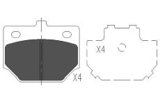 Sada brzdových destiček, kotoučová brzda KAVO PARTS KBP-1509