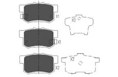 Sada brzdových platničiek kotúčovej brzdy KAVO PARTS KBP-2008