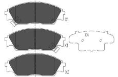 Sada brzdových destiček, kotoučová brzda KAVO PARTS KBP-2022