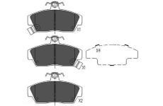 Sada brzdových platničiek kotúčovej brzdy KAVO PARTS KBP-2023