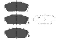 Sada brzdových platničiek kotúčovej brzdy KAVO PARTS KBP-2027