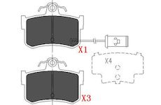 Sada brzdových destiček, kotoučová brzda KAVO PARTS KBP-2028