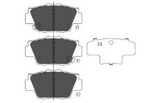Sada brzdových destiček, kotoučová brzda KAVO PARTS KBP-2032