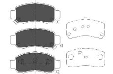 Sada brzdových destiček, kotoučová brzda KAVO PARTS KBP-2033