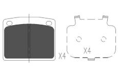 Sada brzdových destiček, kotoučová brzda KAVO PARTS KBP-2038