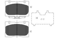 Sada brzdových platničiek kotúčovej brzdy KAVO PARTS KBP-2039