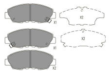 Sada brzdových destiček, kotoučová brzda KAVO PARTS KBP-2053