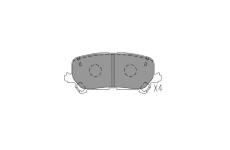 Sada brzdových destiček, kotoučová brzda KAVO PARTS KBP-2072