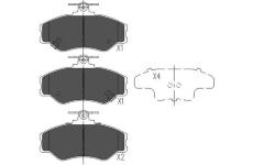 Sada brzdových platničiek kotúčovej brzdy KAVO PARTS KBP-3002