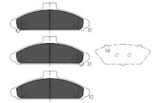 Sada brzdových destiček, kotoučová brzda KAVO PARTS KBP-3011