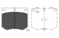 Sada brzdových destiček, kotoučová brzda KAVO PARTS KBP-3012