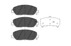 Sada brzdových destiček, kotoučová brzda KAVO PARTS KBP-3023