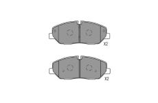 Sada brzdových destiček, kotoučová brzda KAVO PARTS KBP-3057