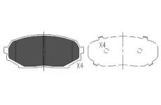 Sada brzdových destiček, kotoučová brzda KAVO PARTS KBP-3509