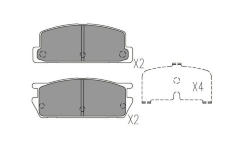 Sada brzdových destiček, kotoučová brzda KAVO PARTS KBP-3518