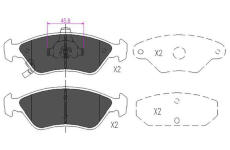 Sada brzdových platničiek kotúčovej brzdy KAVO PARTS KBP-4009