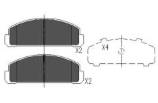 Sada brzdových platničiek kotúčovej brzdy KAVO PARTS KBP-4515