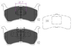 Sada brzdových platničiek kotúčovej brzdy KAVO PARTS KBP-4516