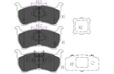 Sada brzdových destiček, kotoučová brzda KAVO PARTS KBP-4519