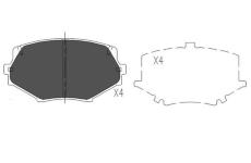 Sada brzdových destiček, kotoučová brzda KAVO PARTS KBP-4527