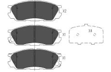 Sada brzdových destiček, kotoučová brzda KAVO PARTS KBP-4531