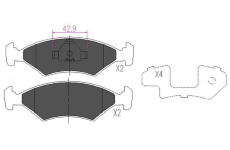 Sada brzdových destiček, kotoučová brzda KAVO PARTS KBP-4532