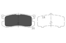 Sada brzdových platničiek kotúčovej brzdy KAVO PARTS KBP-4537